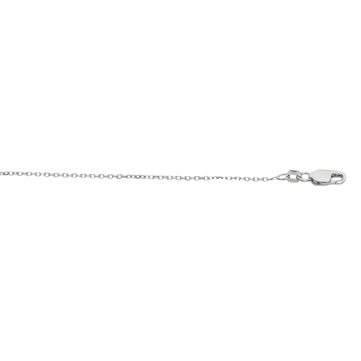 Sterling Silver 2.5mm Oval Cable Chain Necklace Extender with Clasp