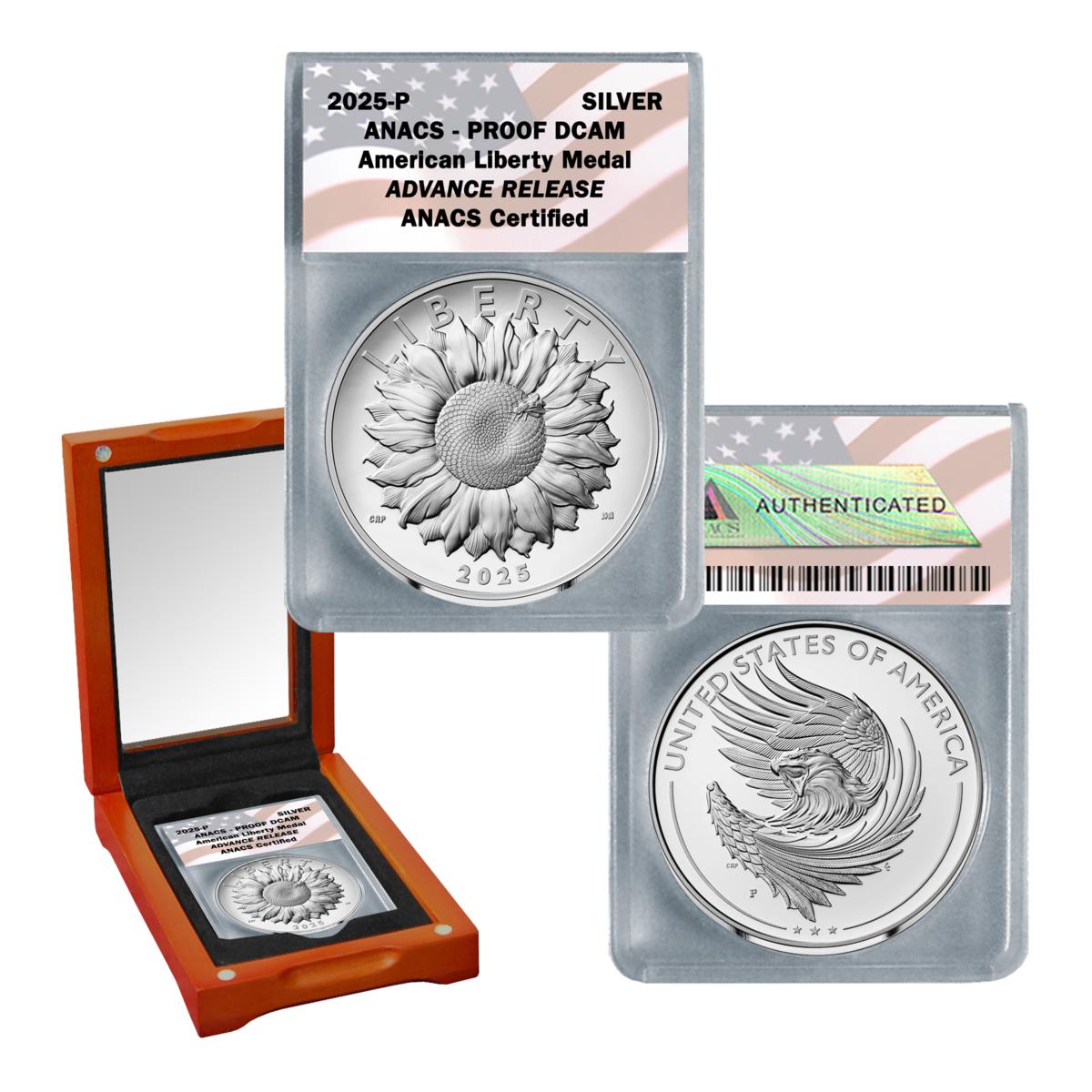 2025 Proof DCAM ANACS Advance Release American Liberty Silver Medal | HSN