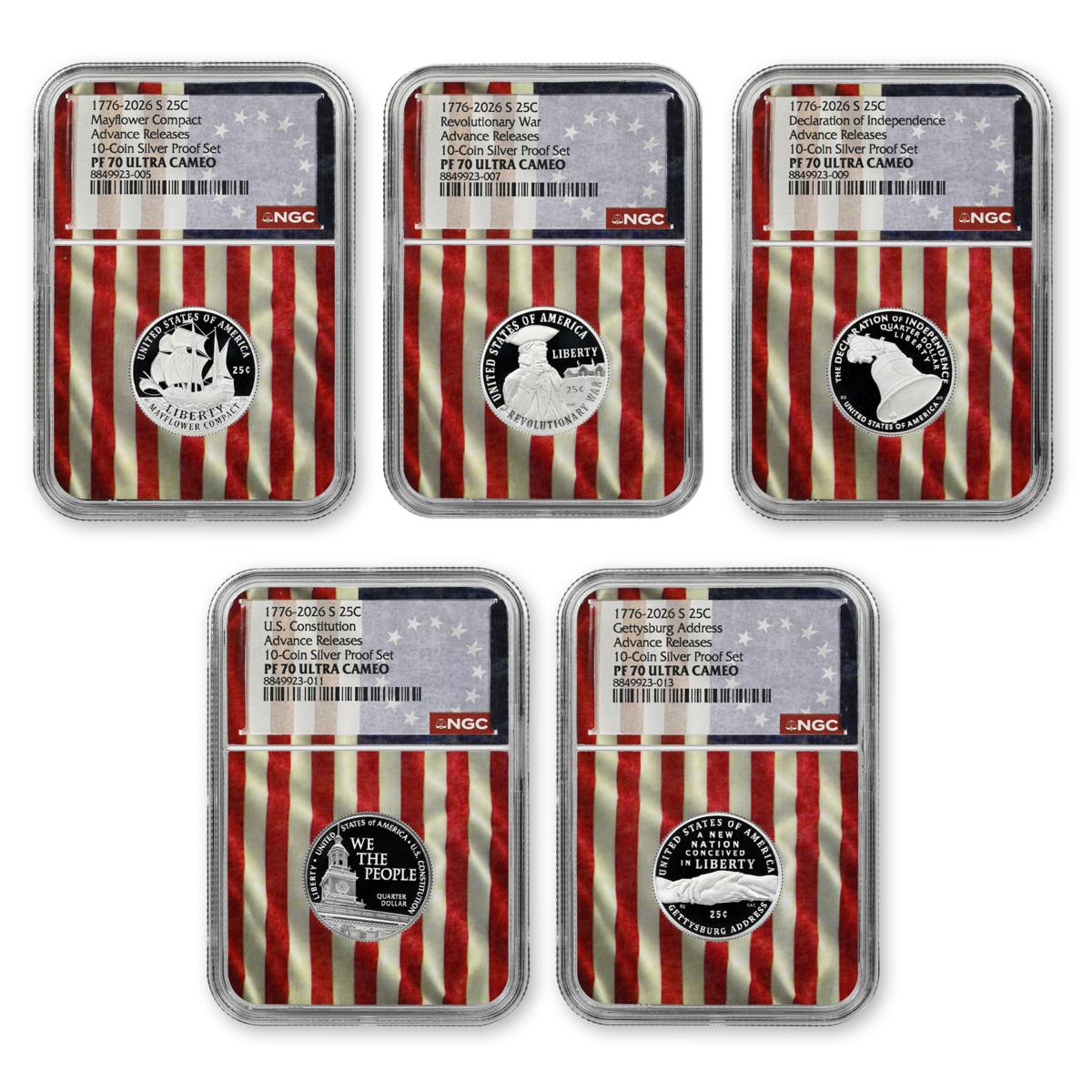 2026 Silver Proof Set Advanced Release NGC 70 Flag Core | HSN