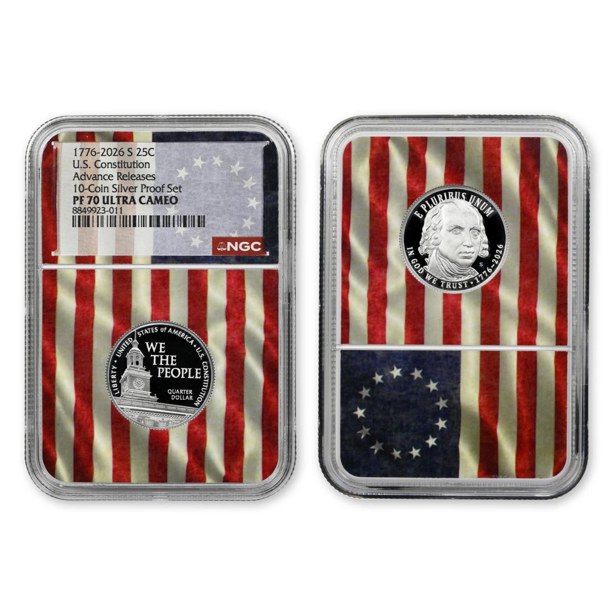 2026 Visions of Liberty 5-piece Silver Proof Quarter Set NGC 70 | HSN