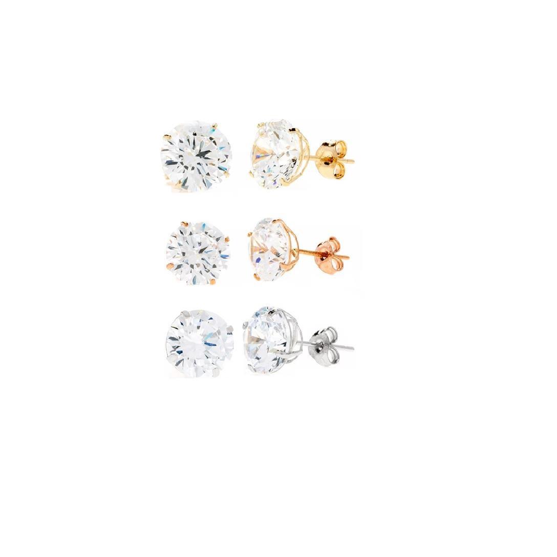 14k cubic zirconia earrings