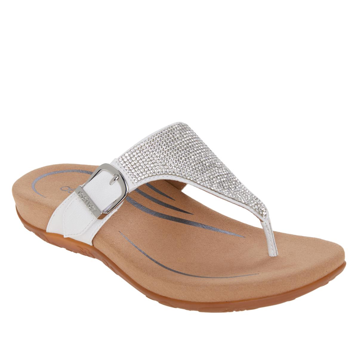 Aetrex® Rae Orthotic Sparkle Thong Sandal 20309441 HSN