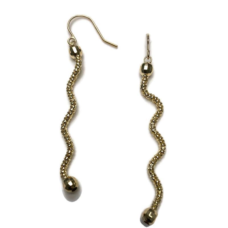 9ct gold drop earrings