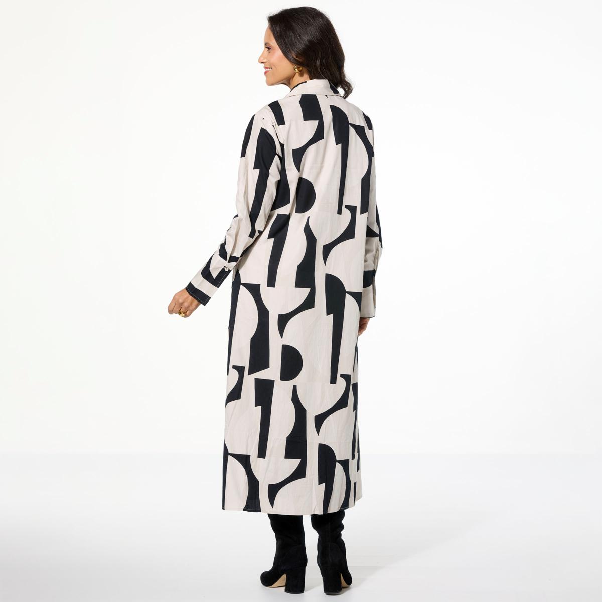 Allison Brown NY Long Shirt Flare Dress | HSN