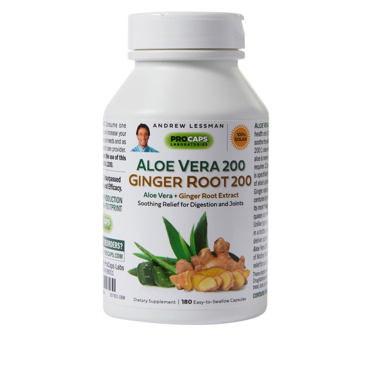 Aloe Vera 200 Ginger Root 200 - 180 Capsules