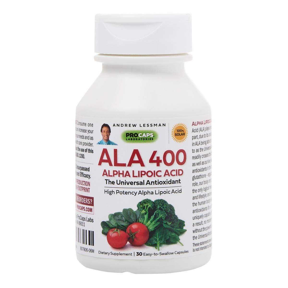 Alpha Lipoic Acid-400 - 30 Capsules