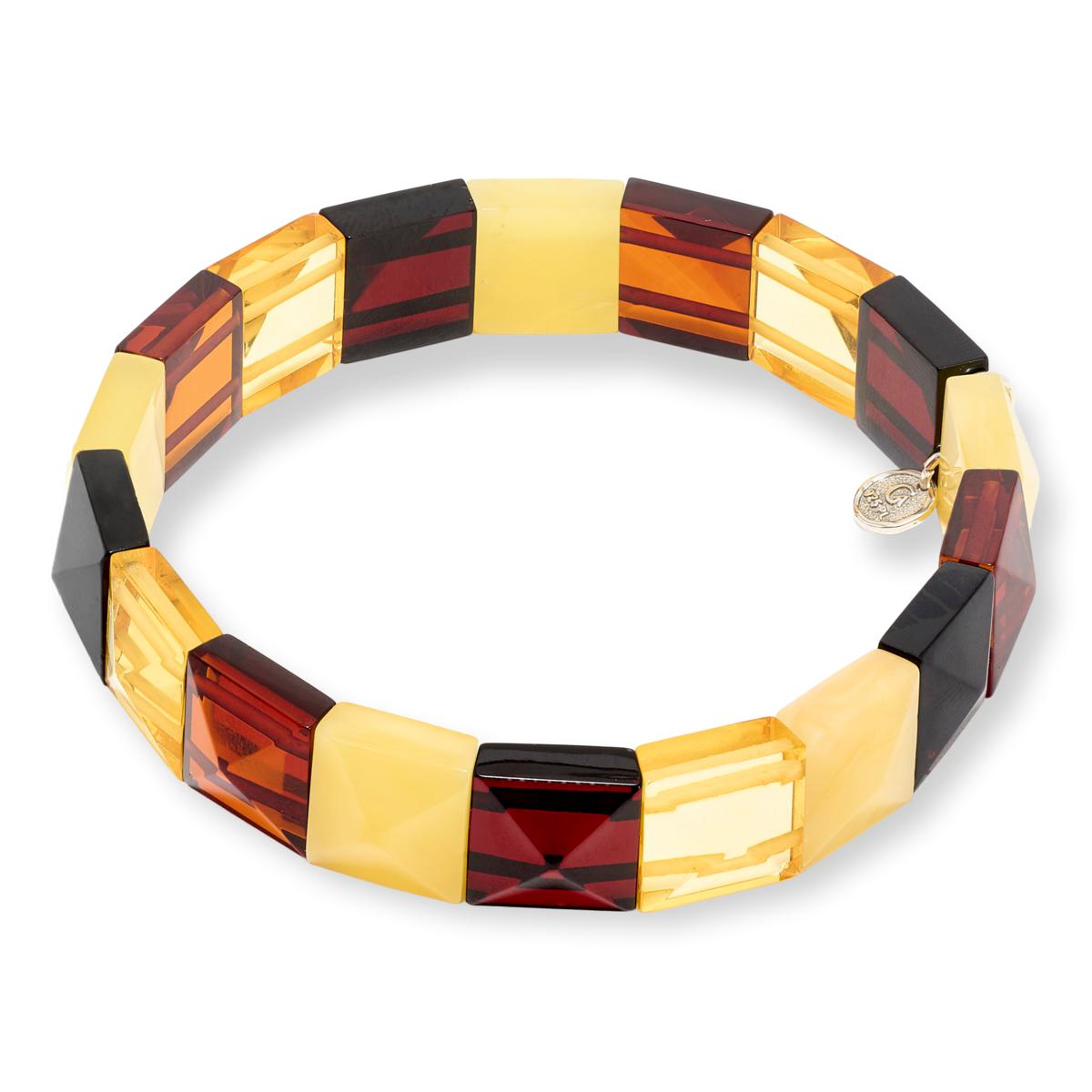Amber Extraordinaire Multicolor Amber Stretch Bracelet
