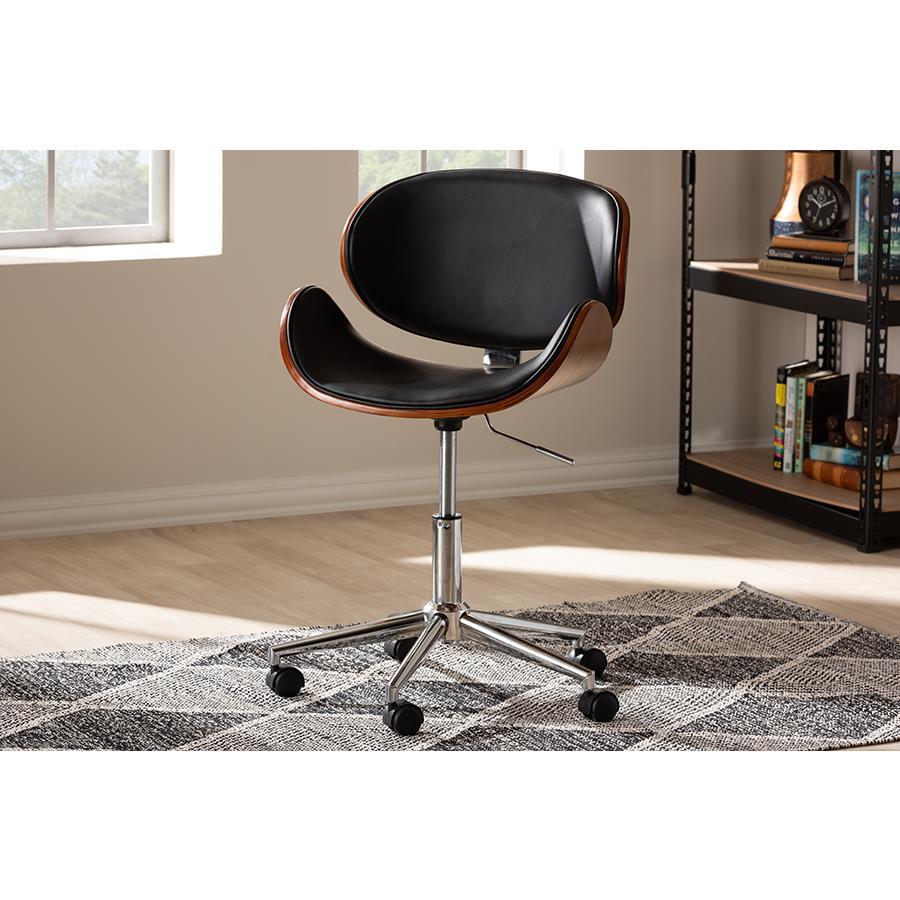 Ambrosio Faux Leather Upholstered Adjustable Swivel Office Chair