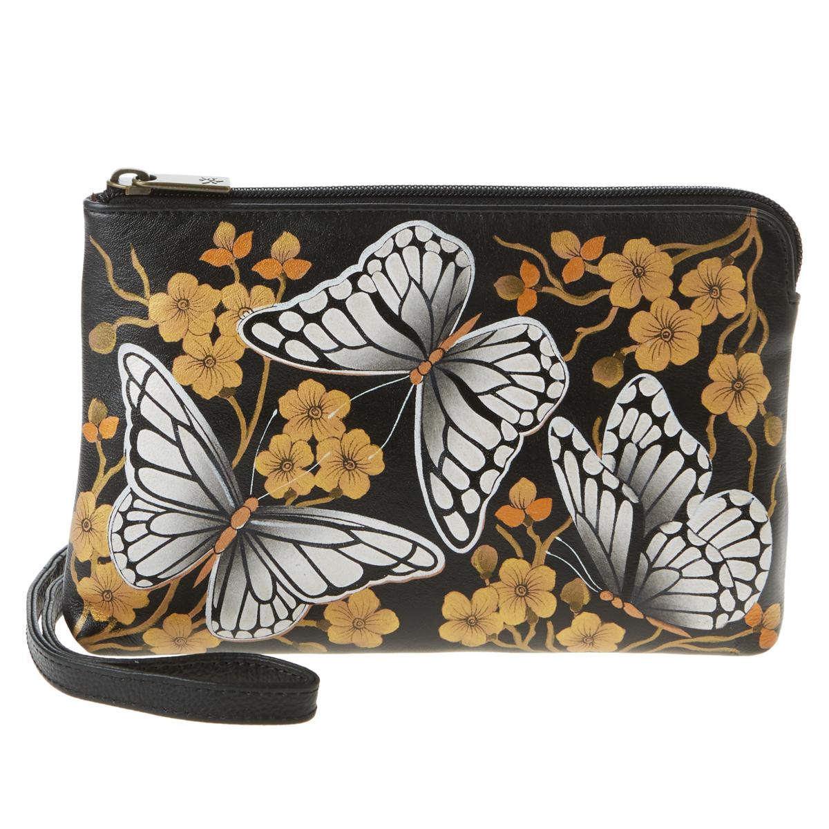 Sharif Handbags Hand-Painted Leather Crossbody Bag w/ Removable