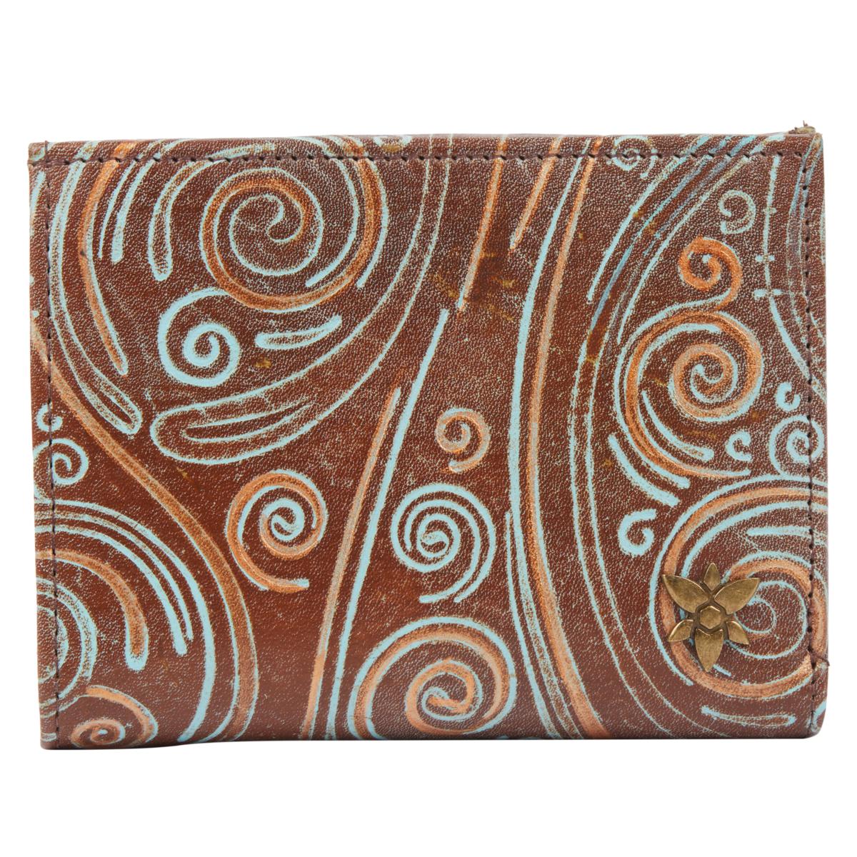 Leather Hand painted Two Fold Clutch Wallet - 1854 – Anuschka