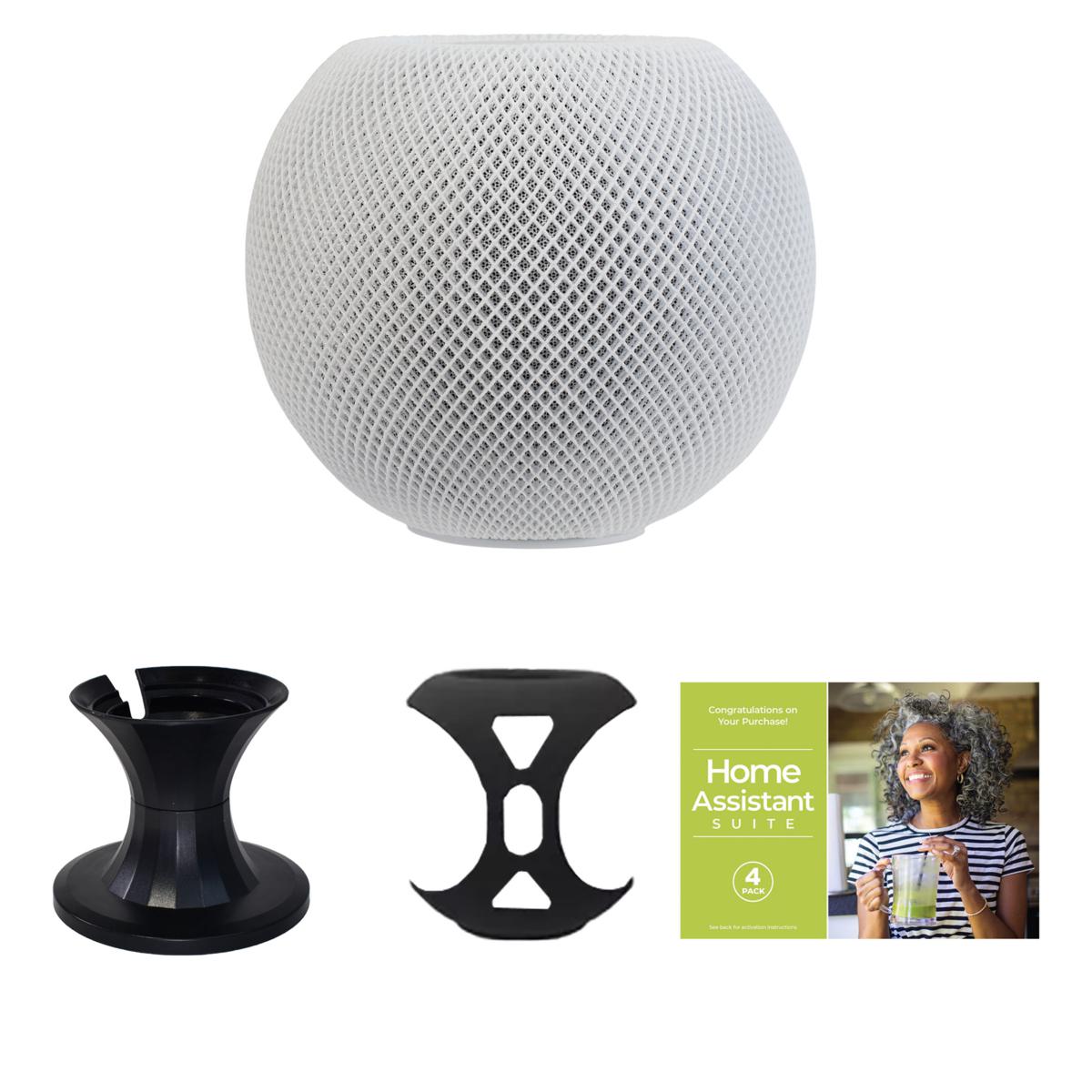 Apple HomePod Mini Bundle with Cover, Stand and Voucher - White