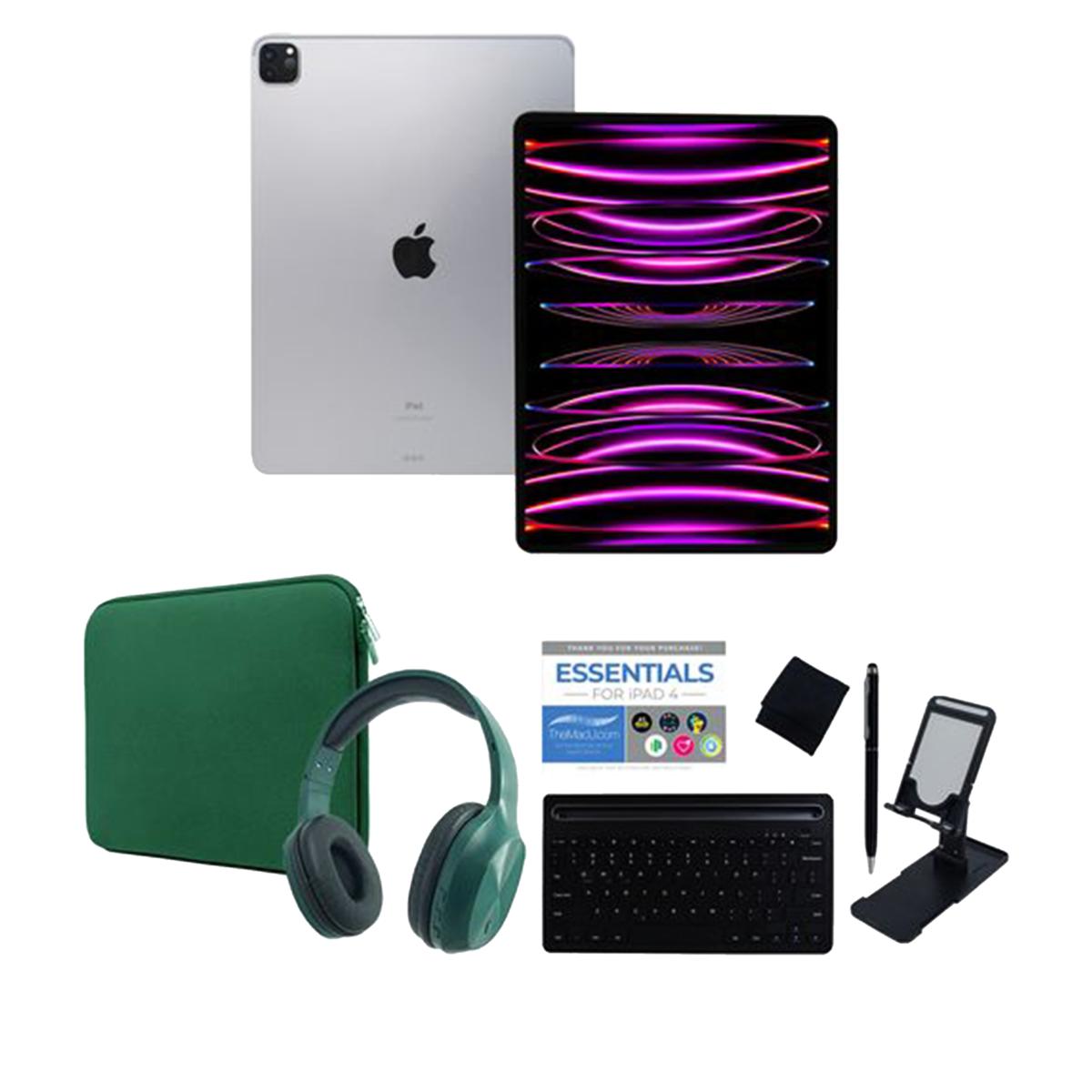 Apple iPad Pro 11 M2 128GB Silver Bundle w/Headphones u0026 Keyboard | HSN