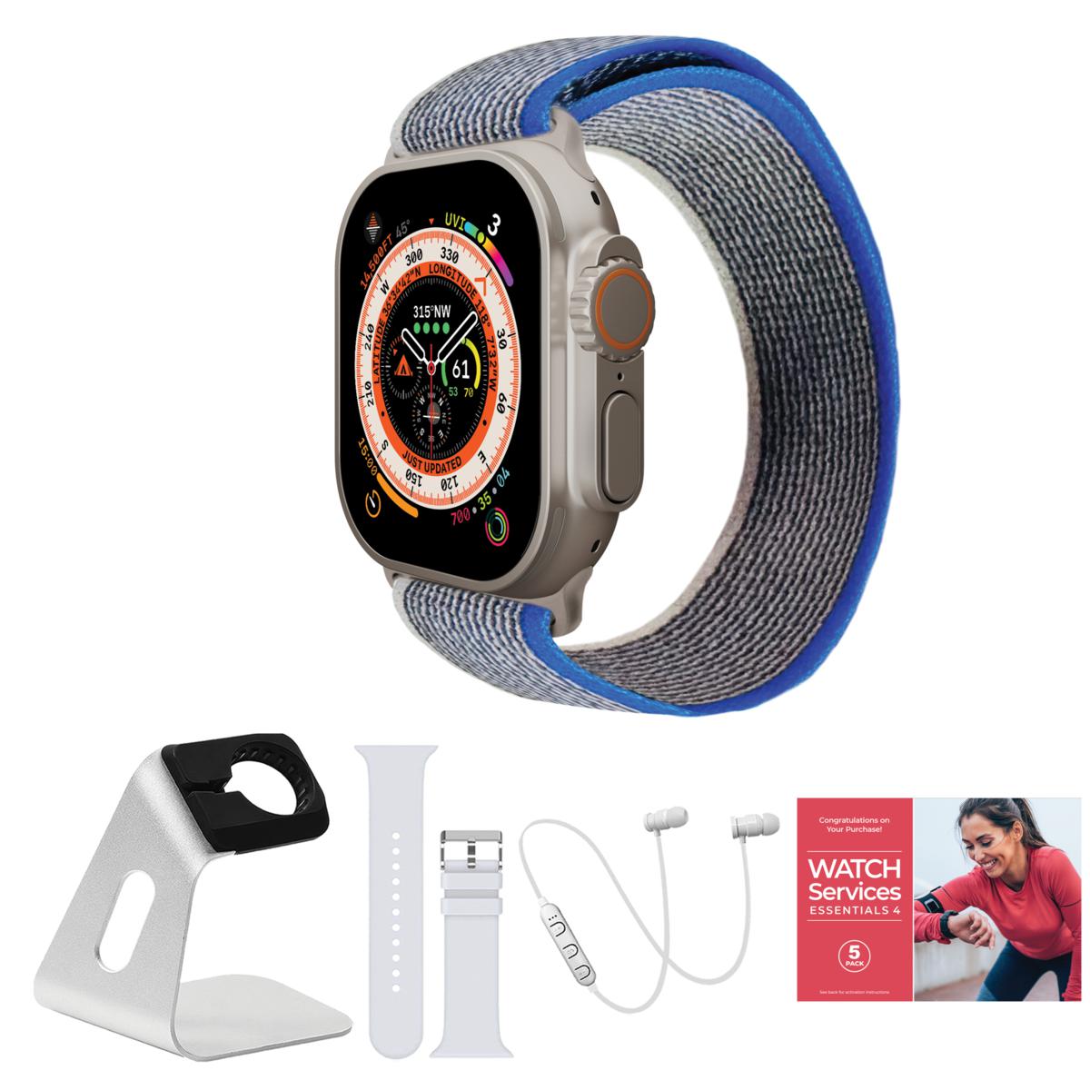 Buy Apple Watch Ultra 2 GPS + Cellular, 49mm Titanium Case with Blue/Black  Trail Loop - S/M - Apple (IN)