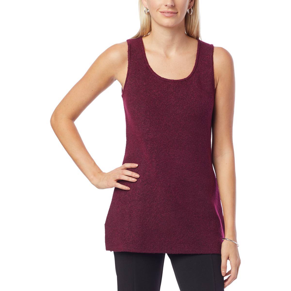 "As Is" Nina Leonard Jacquard Sweater Knit Tank Top