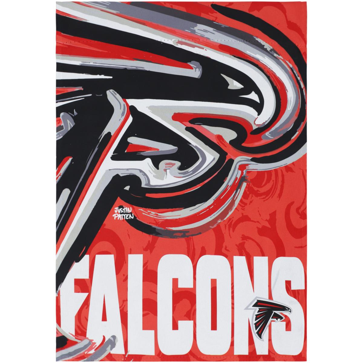 Atlanta Falcons Car Flag with Black Pole