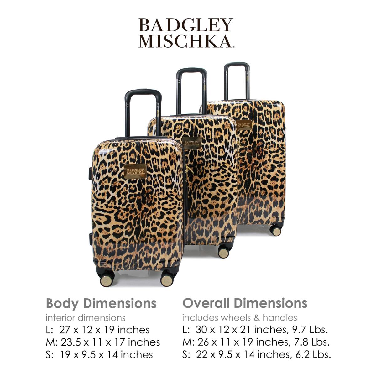 Badgley Mischka Leopard 3 Piece Expandable Luggage Set 20454934