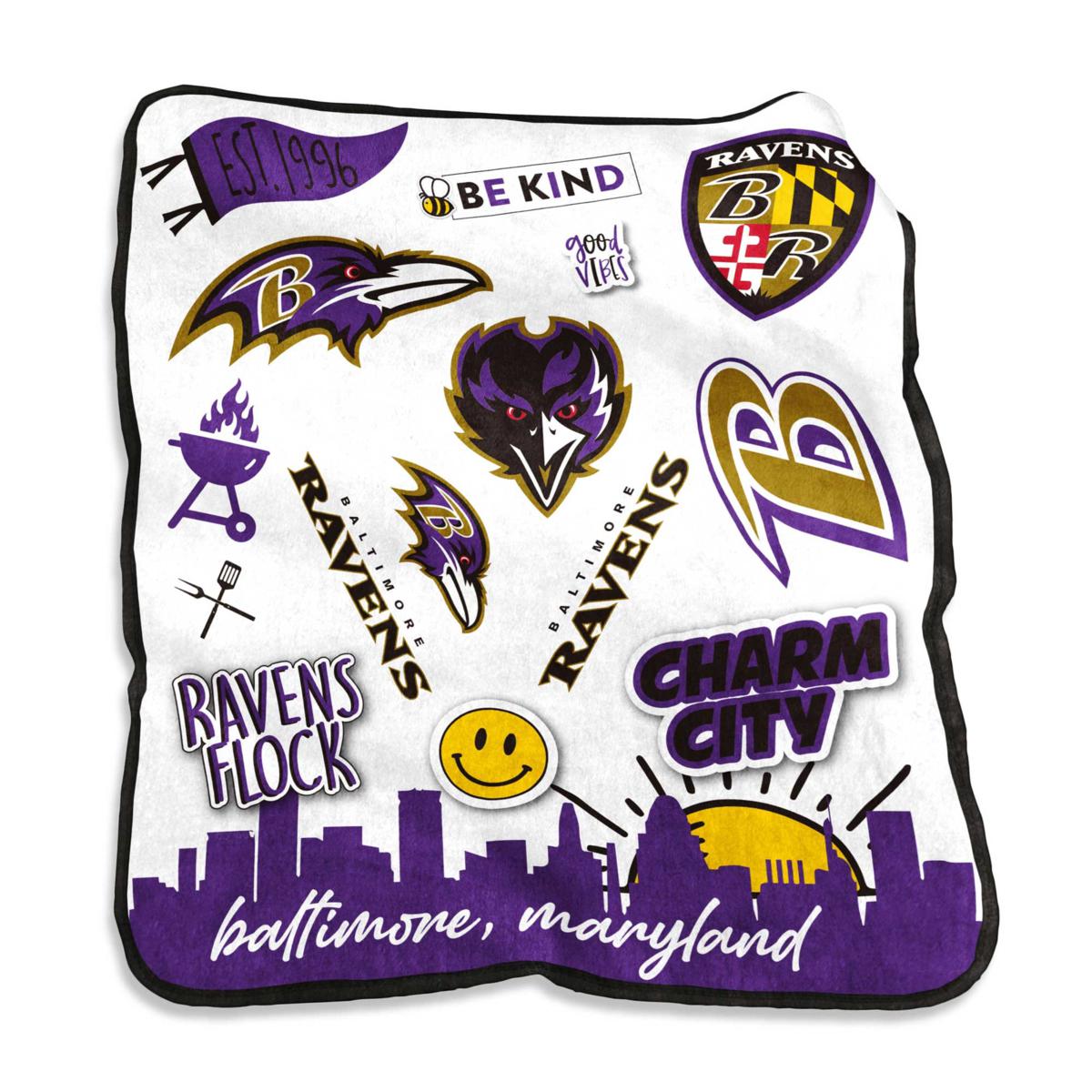 : FOCO Baltimore Ravens NFL Womens Team Color Pillow