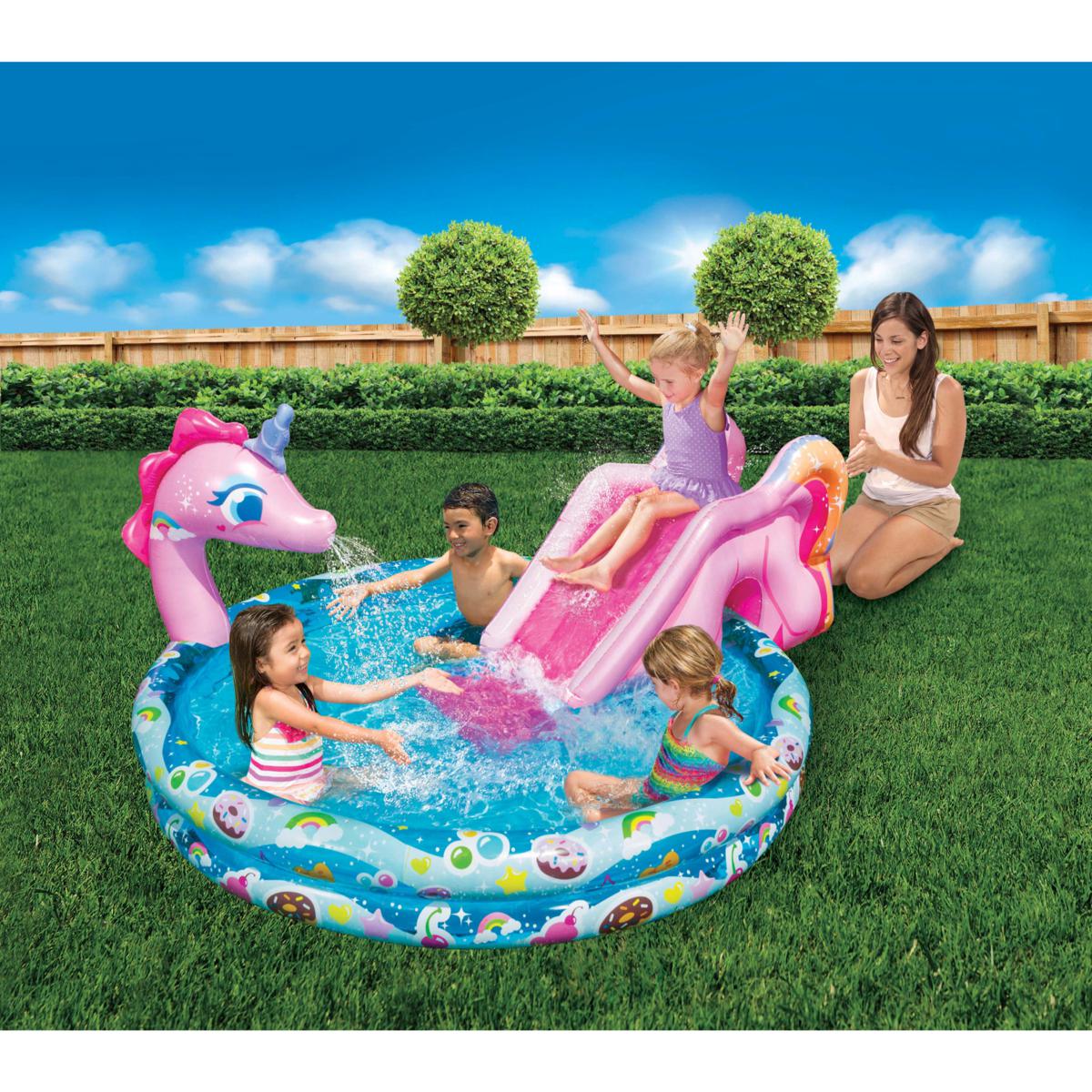 Banzai Spray 'N Splash 60" Unicorn Pool - 20454138 | HSN