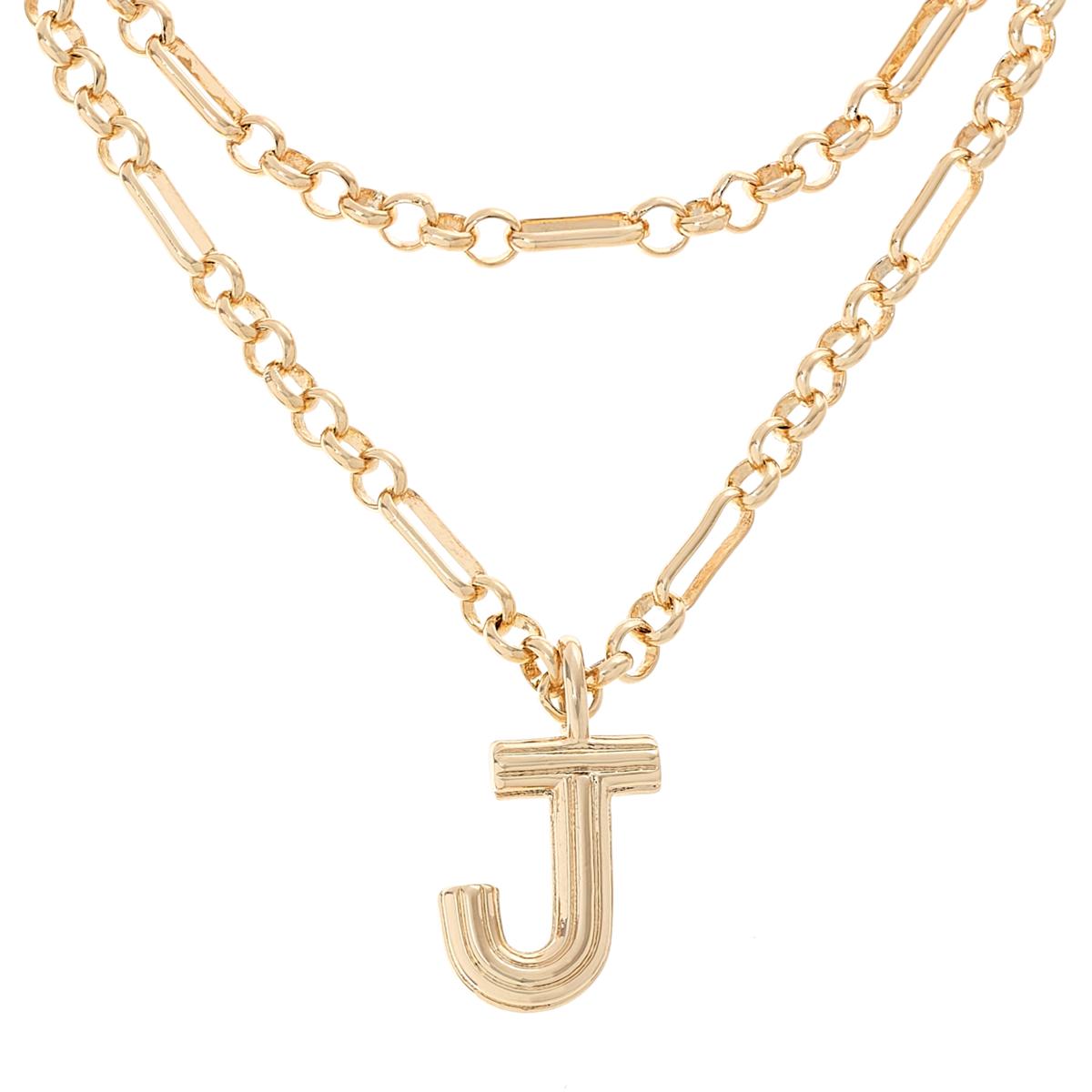 BAUBLEBAR Fiona Goldtone Initial Drop Chain-Link Necklace 2-piece