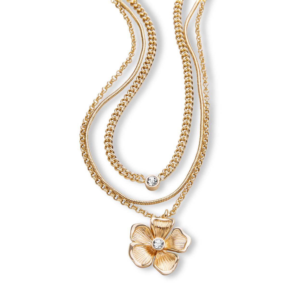 【just LoveR.】Billy Layred Necklace + Ball + Chain Neckless BAUBLEBAR Goldtone 3-Row Layered Pendant Necklace - 23496715