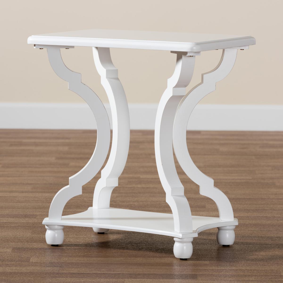 Baxton Studio Cianna Classic and Traditional White Wood End Table