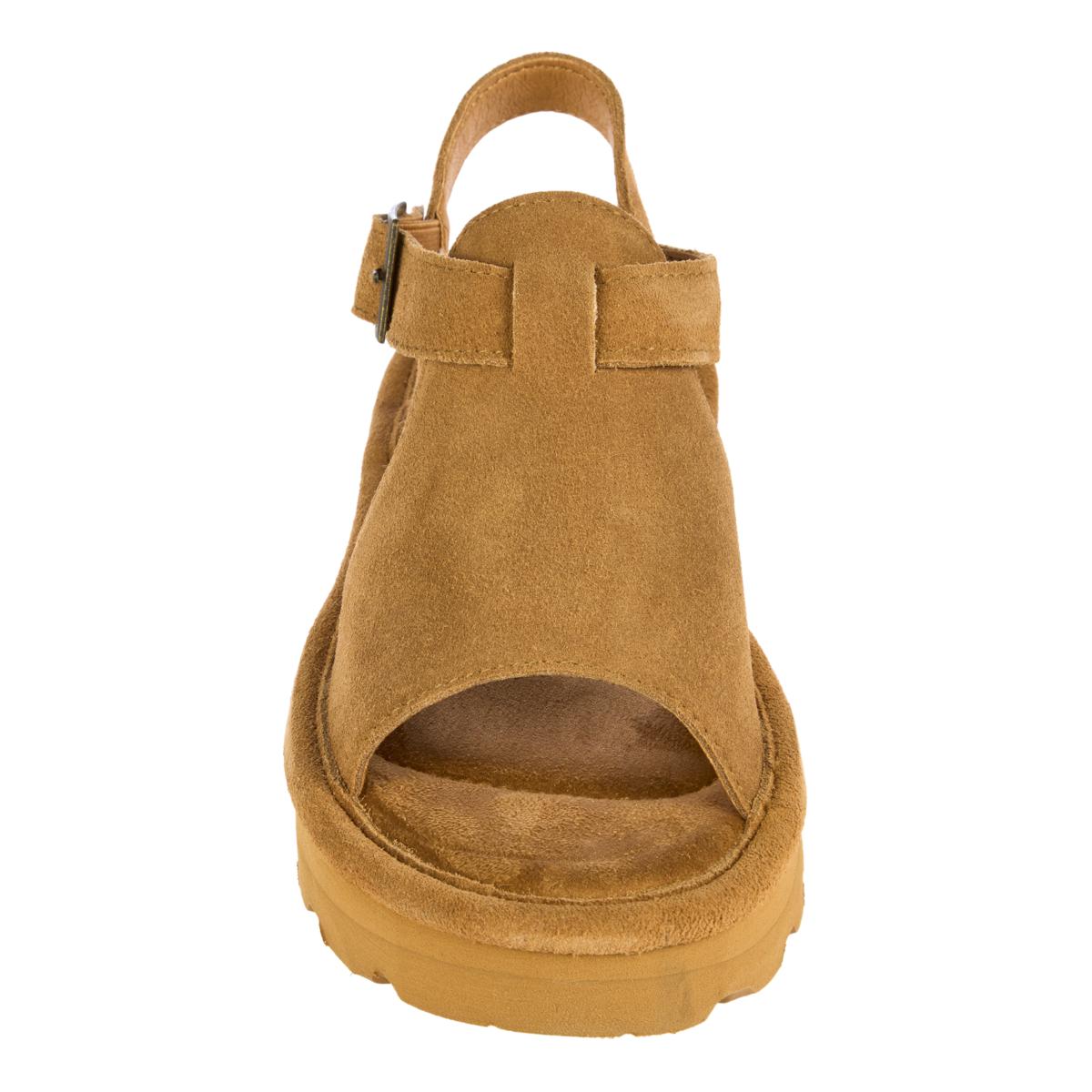 BEARPAW Ascend Suede Peep Toe Shootie Sandal