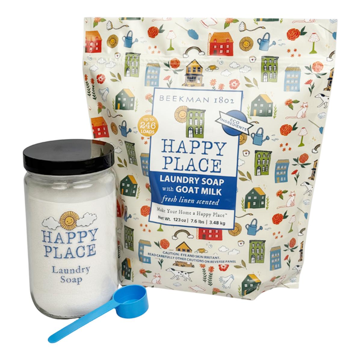 Beekman 1802 246-Load Fresh Linen Laundry Soap w/Glass Jar Auto