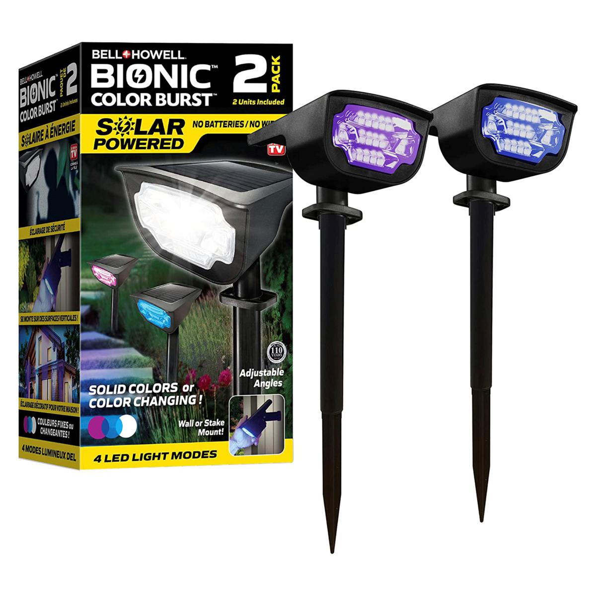 Bell + Howell Bionic Color Burst Solar Lights 2-pack - 23347543 | HSN