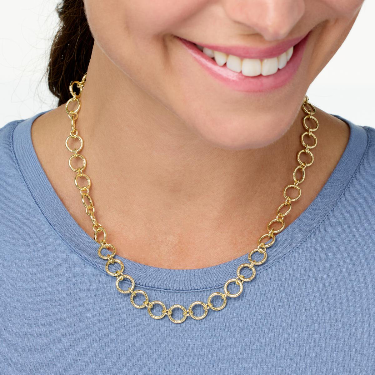 17'' Brass Ball Copper Chain Necklace-0274-84