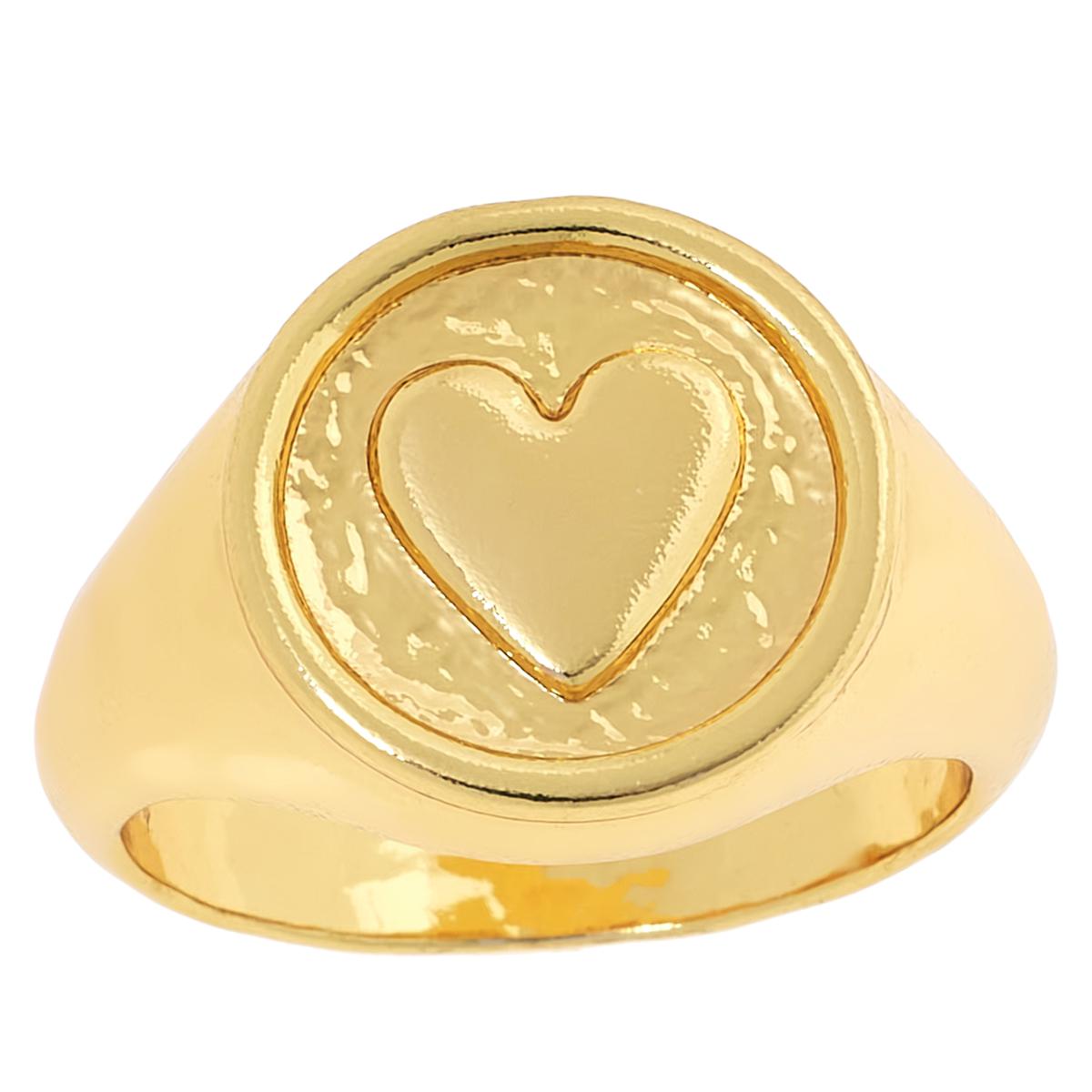 Bellezza Bronze Heart Signet Ring - 20876951 | HSN