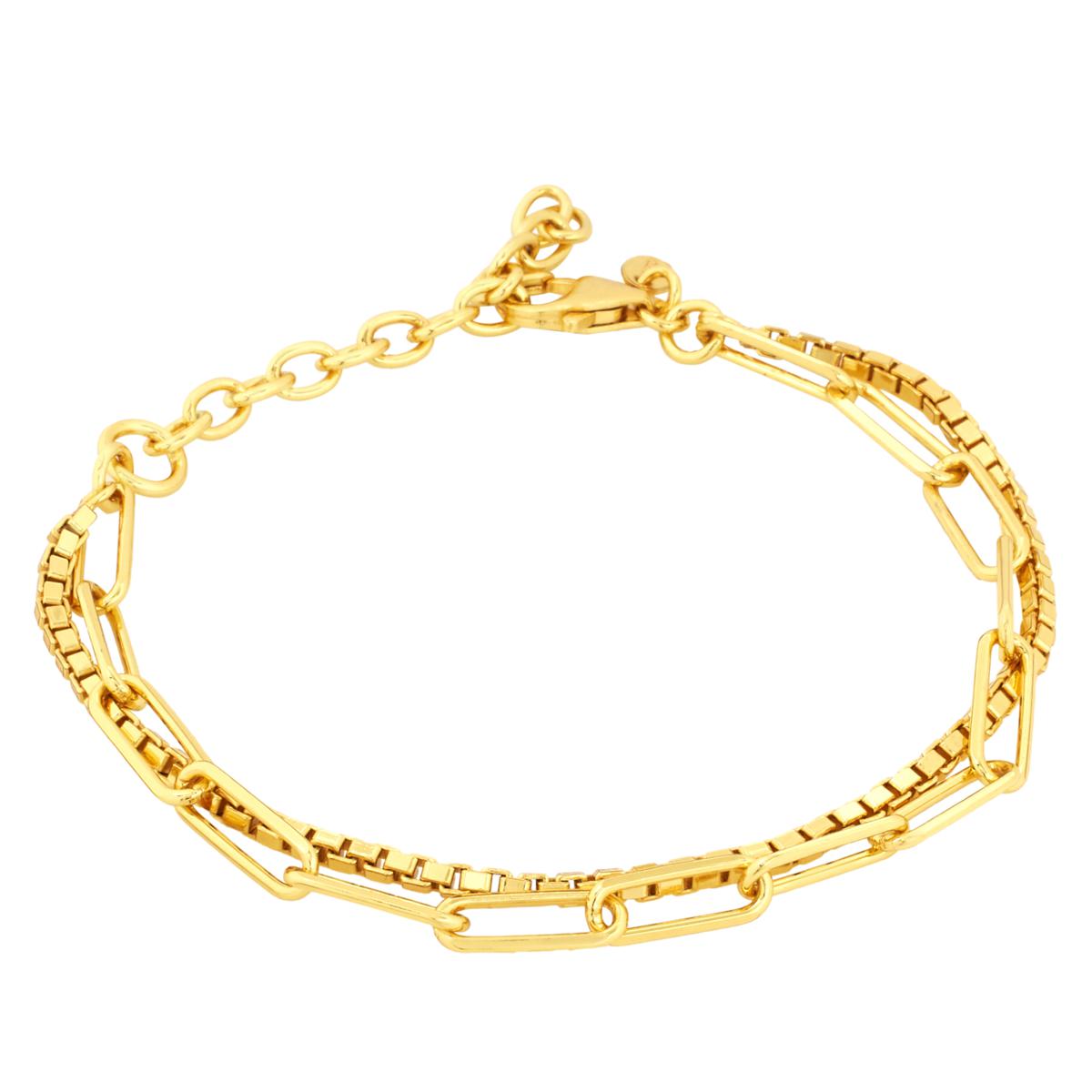 Bellezza Bronze Curb-Link 2-Row Bracelet