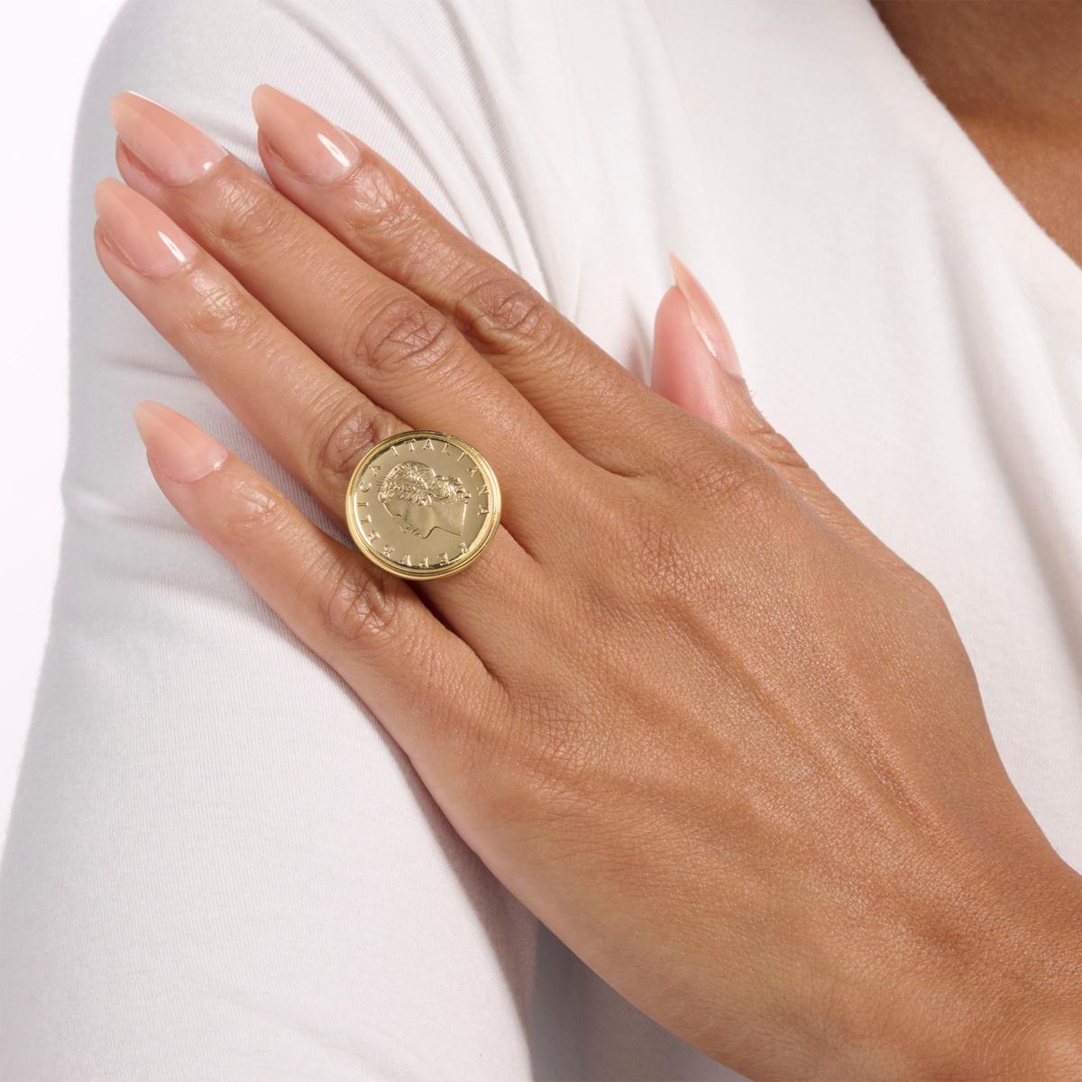 Bellezza Bronze Polished Signet Ring | HSN