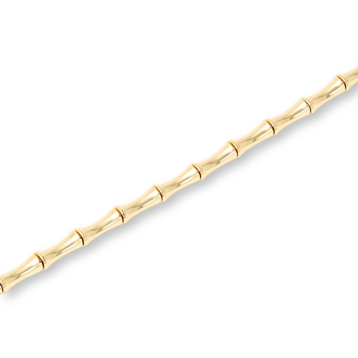 Bellezza Goldtone Bronze Bamboo Design Curved Bracelet | HSN