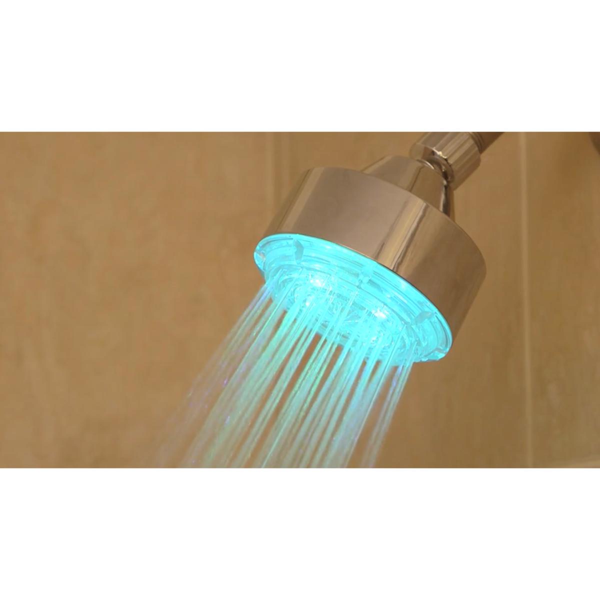 Bell Howell 7 Color Changing LED Showerhead 2 pack 23017437 HSN