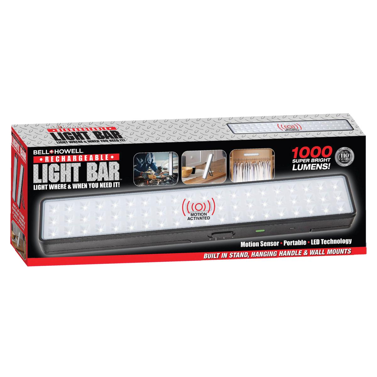 Bell Howell Rechargeable 1000 Lumen Motion Sensing Light Bar DLX