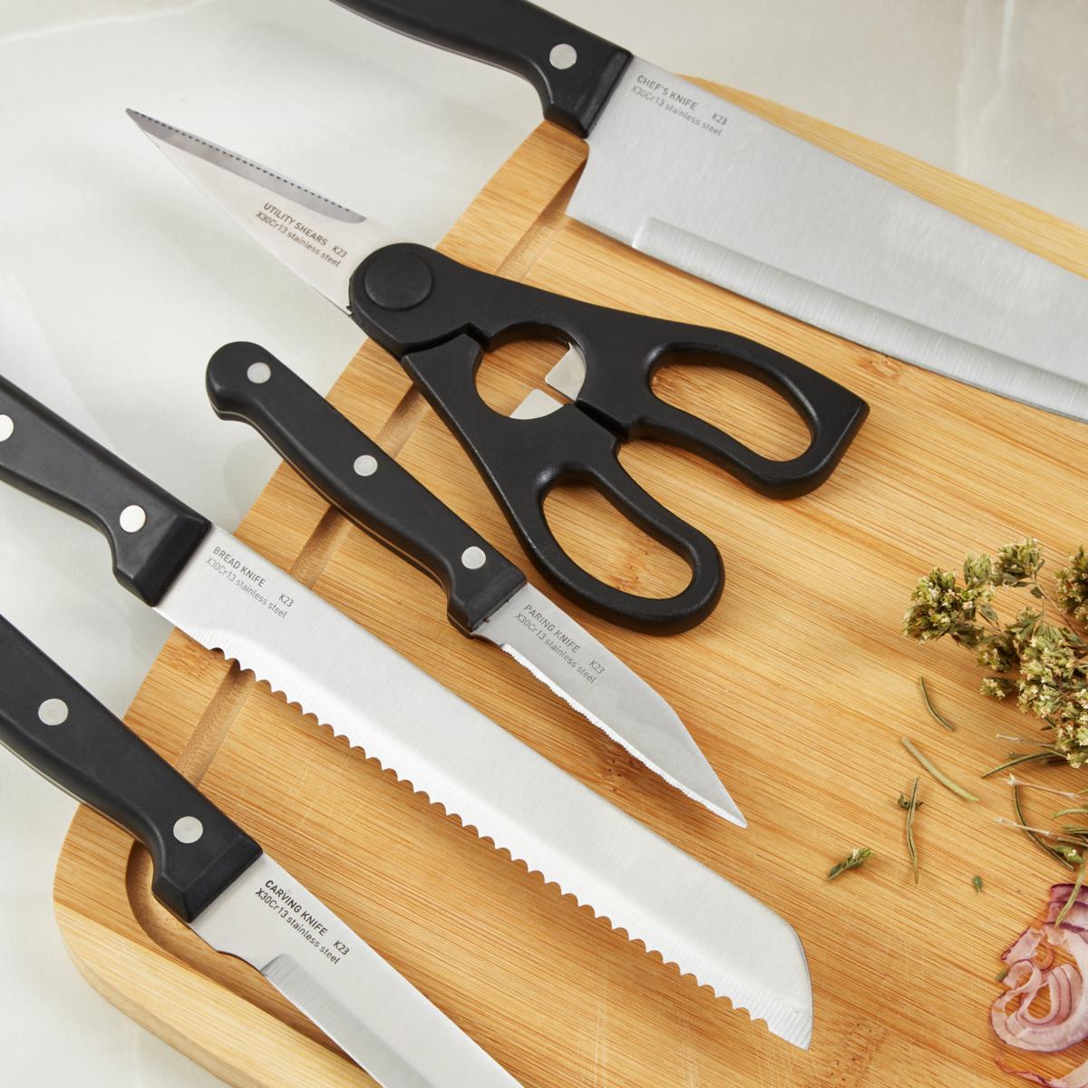 Berghoff DiNA Pica 7pc Stainless Steel Knife Block Set | HSN