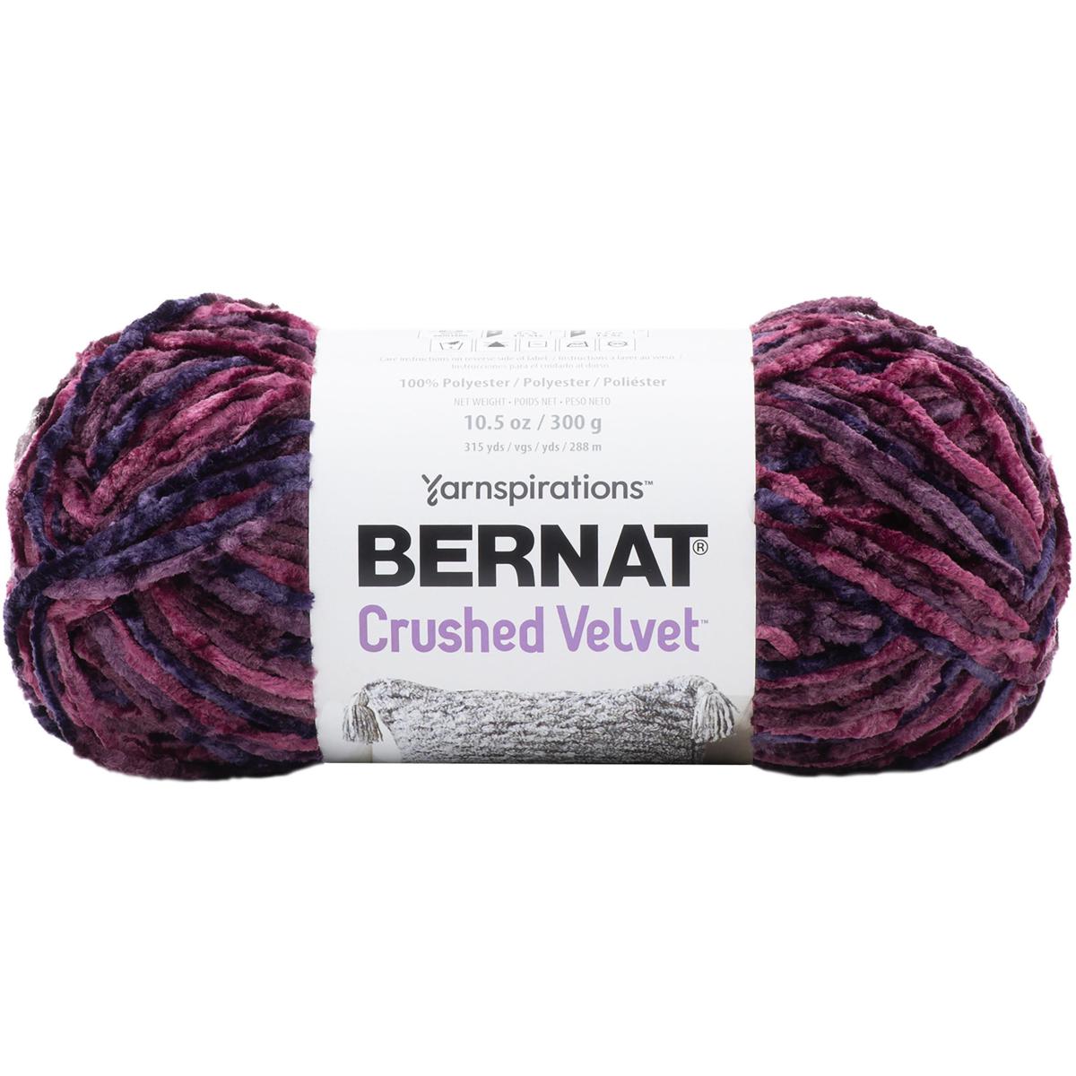 Bernat Crushed Velvet Yarn - Burgundy