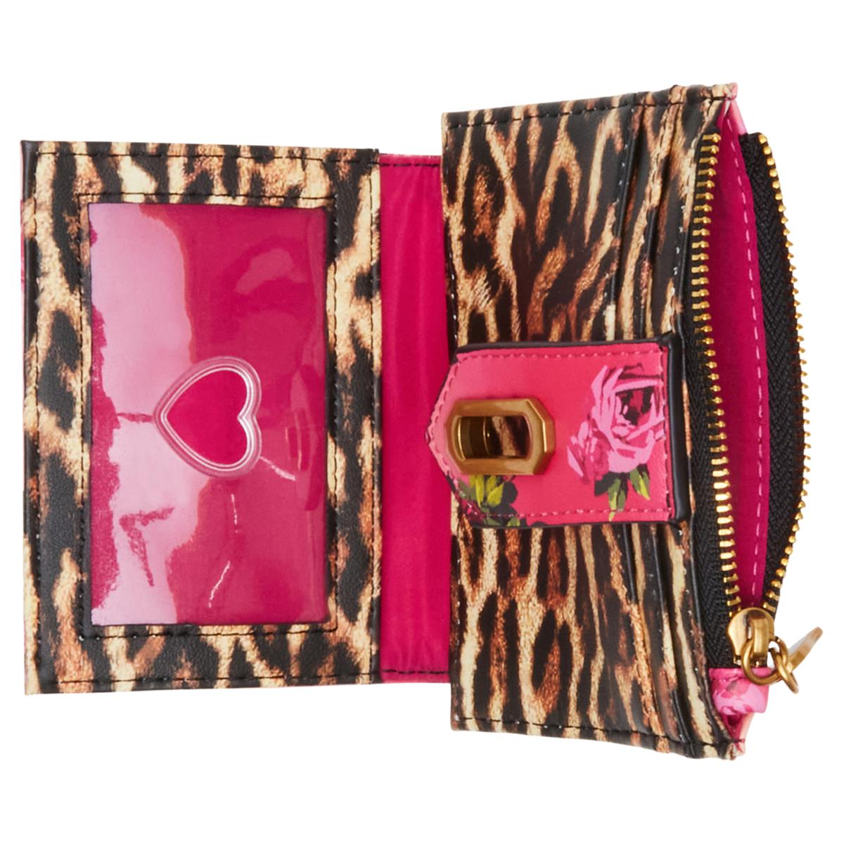 Betsey Johnson Leopard Floral Bifold Wallet | HSN