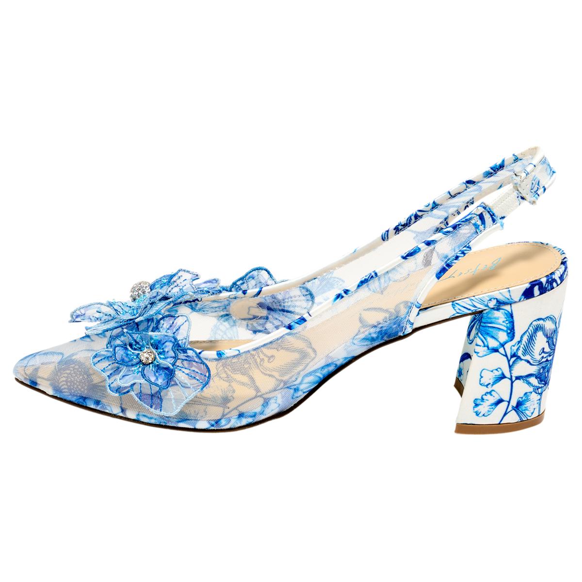 Betsey Johnson Petra Embellished Floral Slingback Pump