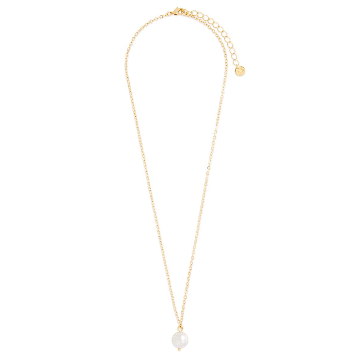 White Purple Baroque Pearl Pendant, 14K Gold Filled Chain – Shanali Jewelry