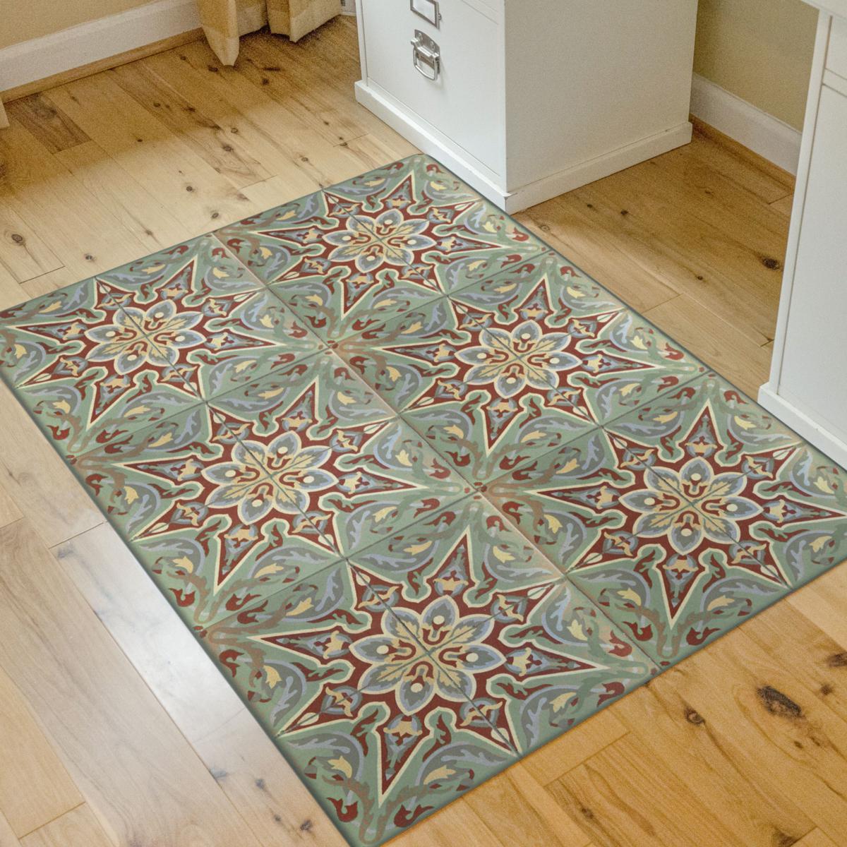 Amelie Sage Washable Accent Rug, 2x3