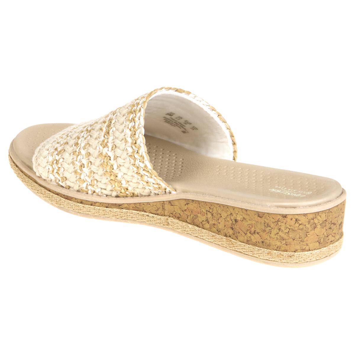 BZees® Breezy Stretch Raffia Sandal 23425119 HSN
