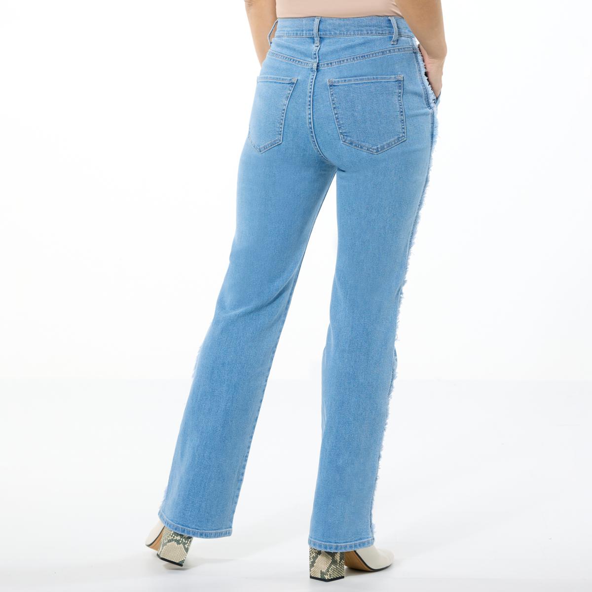C Wonder by Christian Siriano Runway Frayed Denim Bootcut