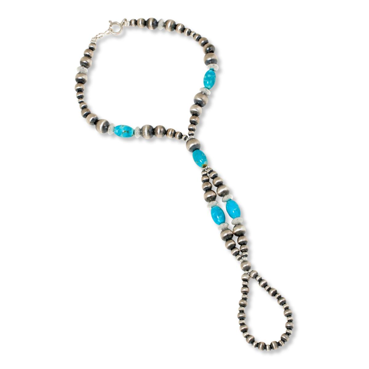 Dynamic Navajo Kingman Turquoise Sterling Silver Bracelet Native American