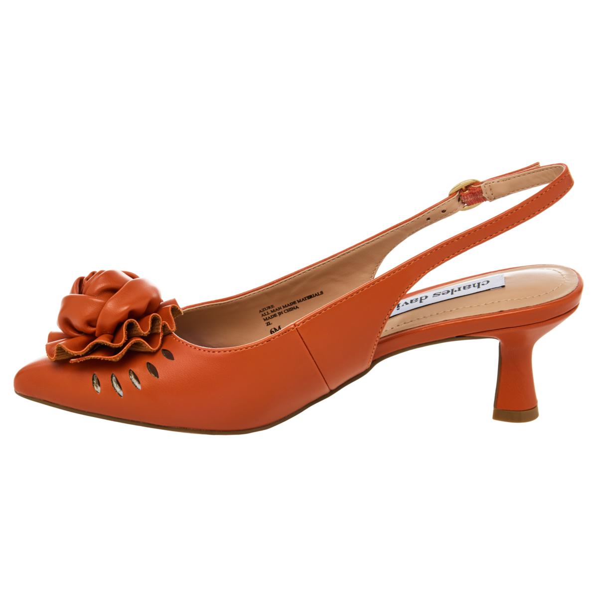 Charles by Charles David Azure Floral Slingback Sandal | HSN