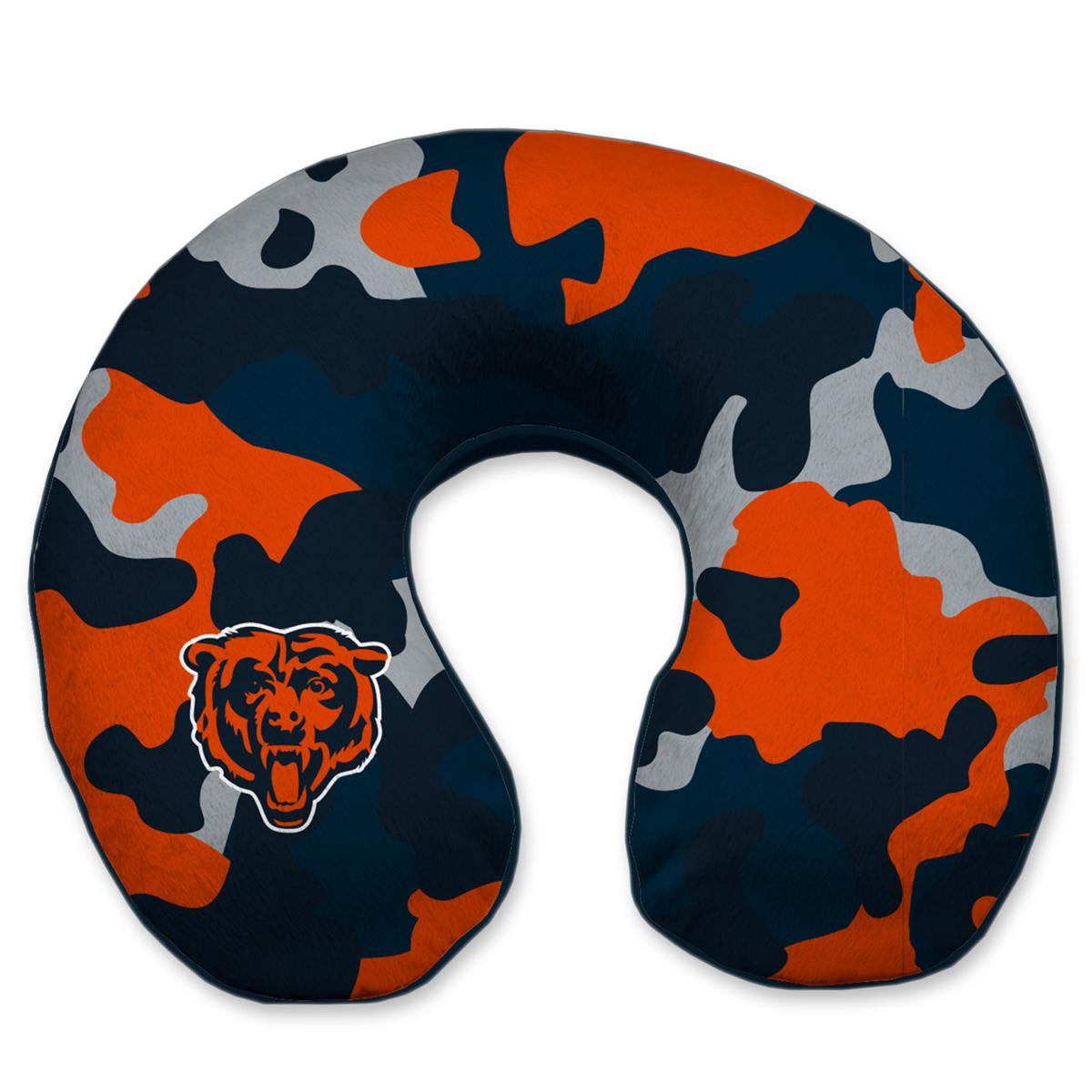 Fanatics Chicago Bears Camo Memory Foam Travel Pillow