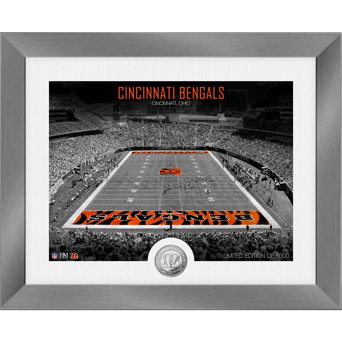 Cincinnati Bengals Art Deco Stadium Silver Coin Photo Mint