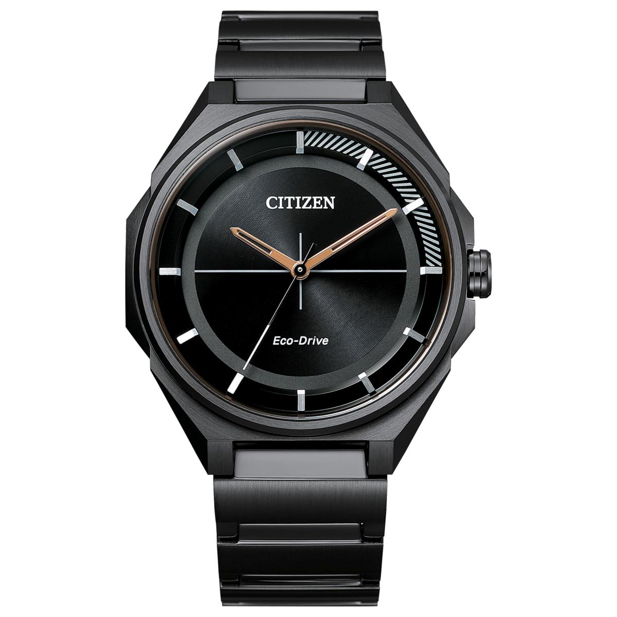 Citizen men's black dial 2024 stainless steel bracelet watch