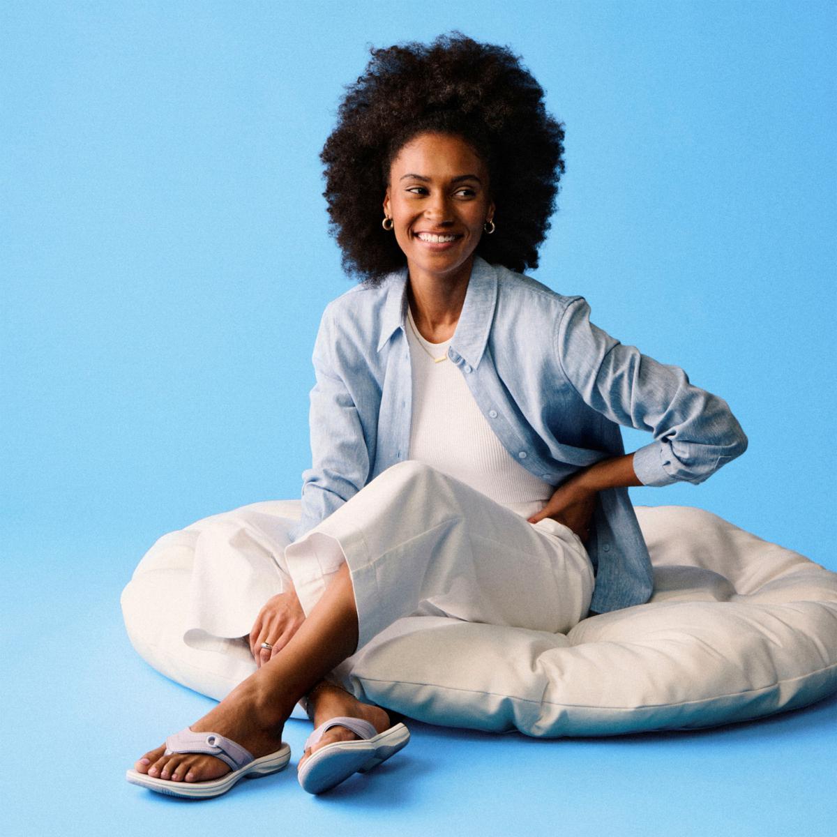 Clarks Cloudsteppers™ Breeze Reyna Athleisure Flip Flop | HSN