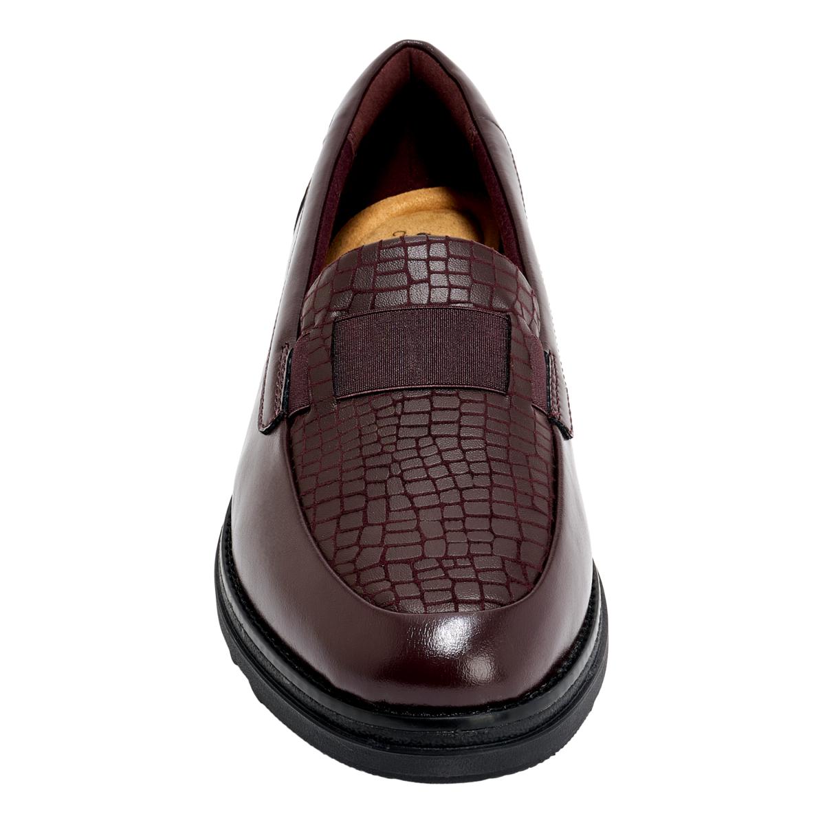 Clarks Collection Sharon Pace Leather Wedge Loafer | HSN